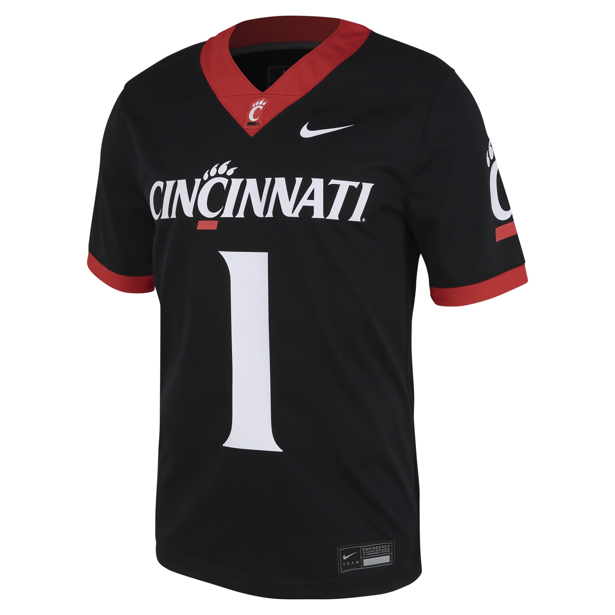 [NJP] Cincinnati Bearcats Untouchable Football Jersey - Black