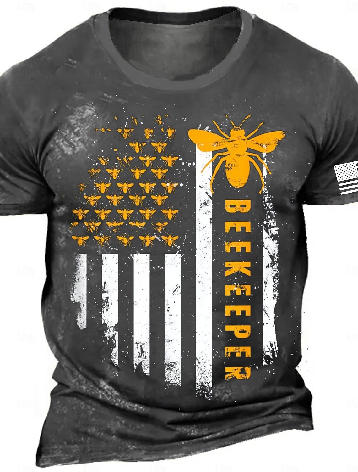 4th of July 2026 250th Memorial Day Men's Patriotic Vintage Retro Patriot 3D Print Veteran Crew Neck Short Sleeve T-Shirt Casual Outdoor Sports Street
