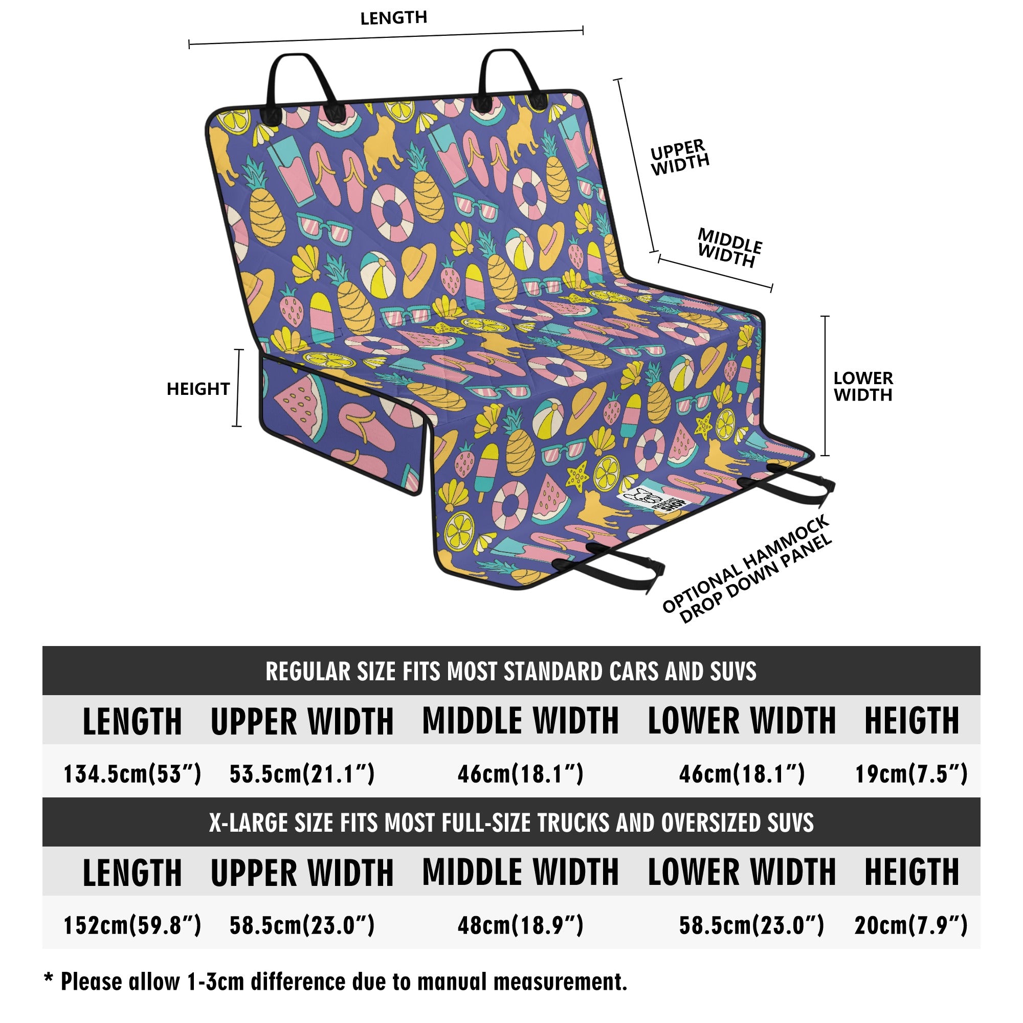 Rowdy - Car Pet Seat Covers for french bulldog