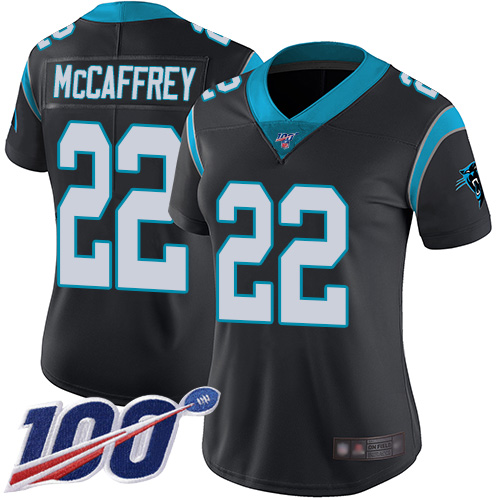 Official NFL C P Panthers #22 Christian McCaffrey Black Limited Jersey