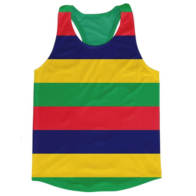 Top-Tier Mauritius Flag Running Vest Premium-Quality Exclusive-Design
