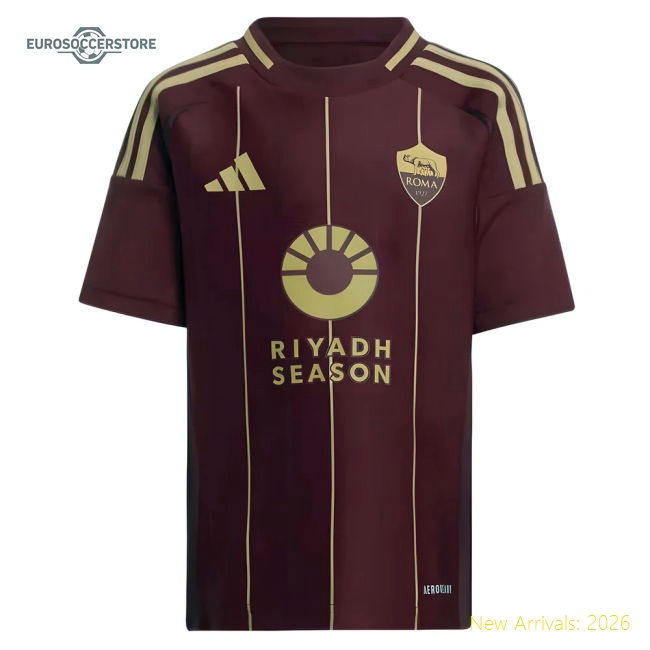 As Roma Children 2024 Home Jersey Shirt Football Fan Apparel