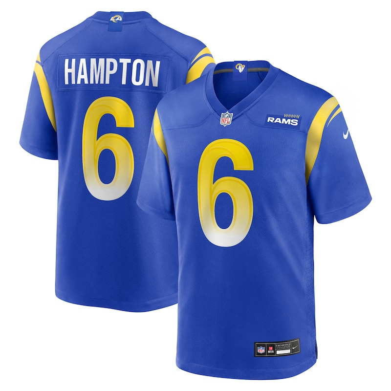 None Nick Hampton LA Rams Elite Game Jersey for NFL Fans