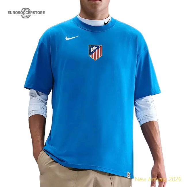 2025-2026 Atletico Madrid Total 90 Football T-Shirt (Blue)
