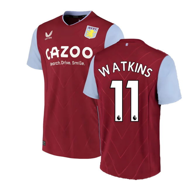 Limited Stock 2022-2023 Aston Villa Home EPL Shirt Famous WATKINS#874