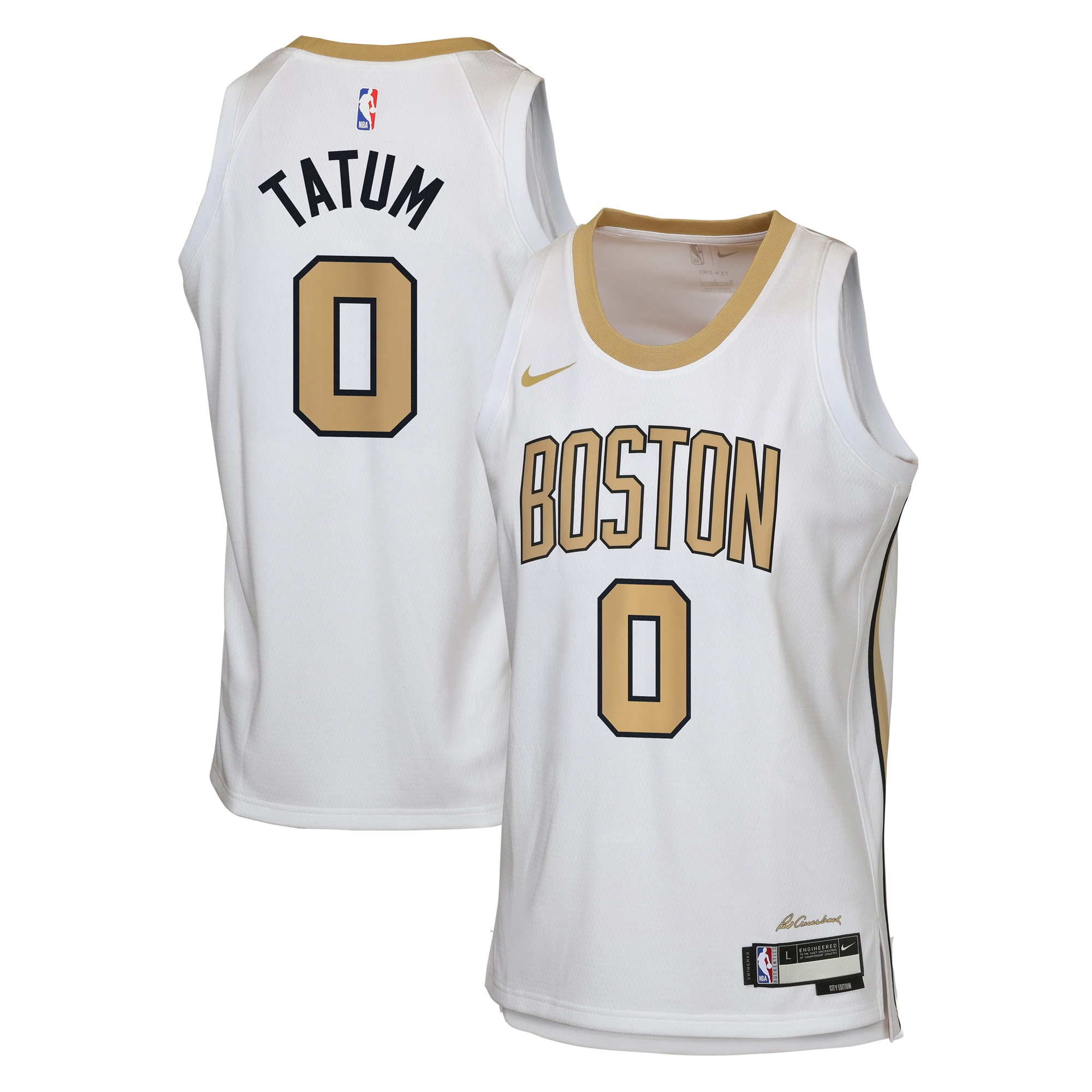 [LK] Jayson Tatum #0 Boston Celtics Youth 2025/26 City Edition Swingman Jersey - White