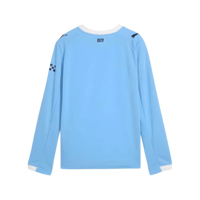 2025-2026 Man City Long Sleeve Home Shirt (Kids) (Nico 14)