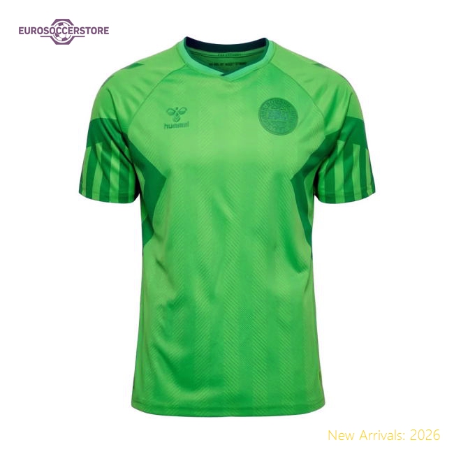 2022-2023 Denmark Home Goalkeeper Shirt (Green) - Kids