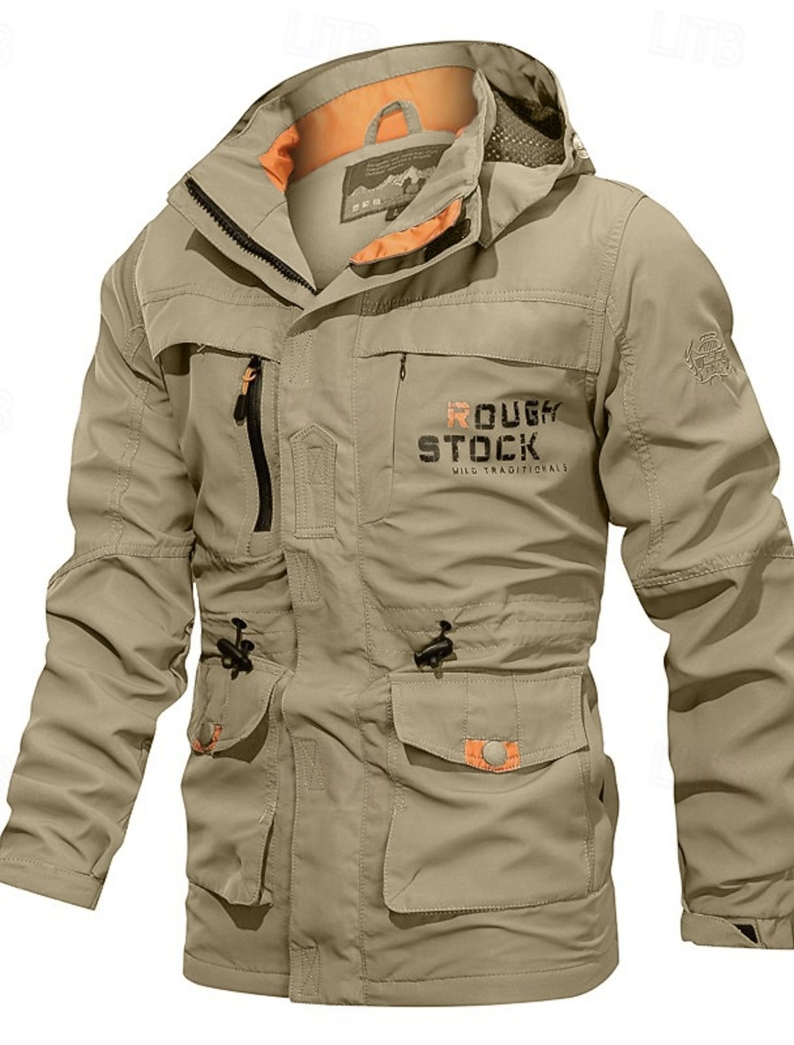 Men's Waterproof Rain Jacket Military Cargo Tactical Casual Hooded