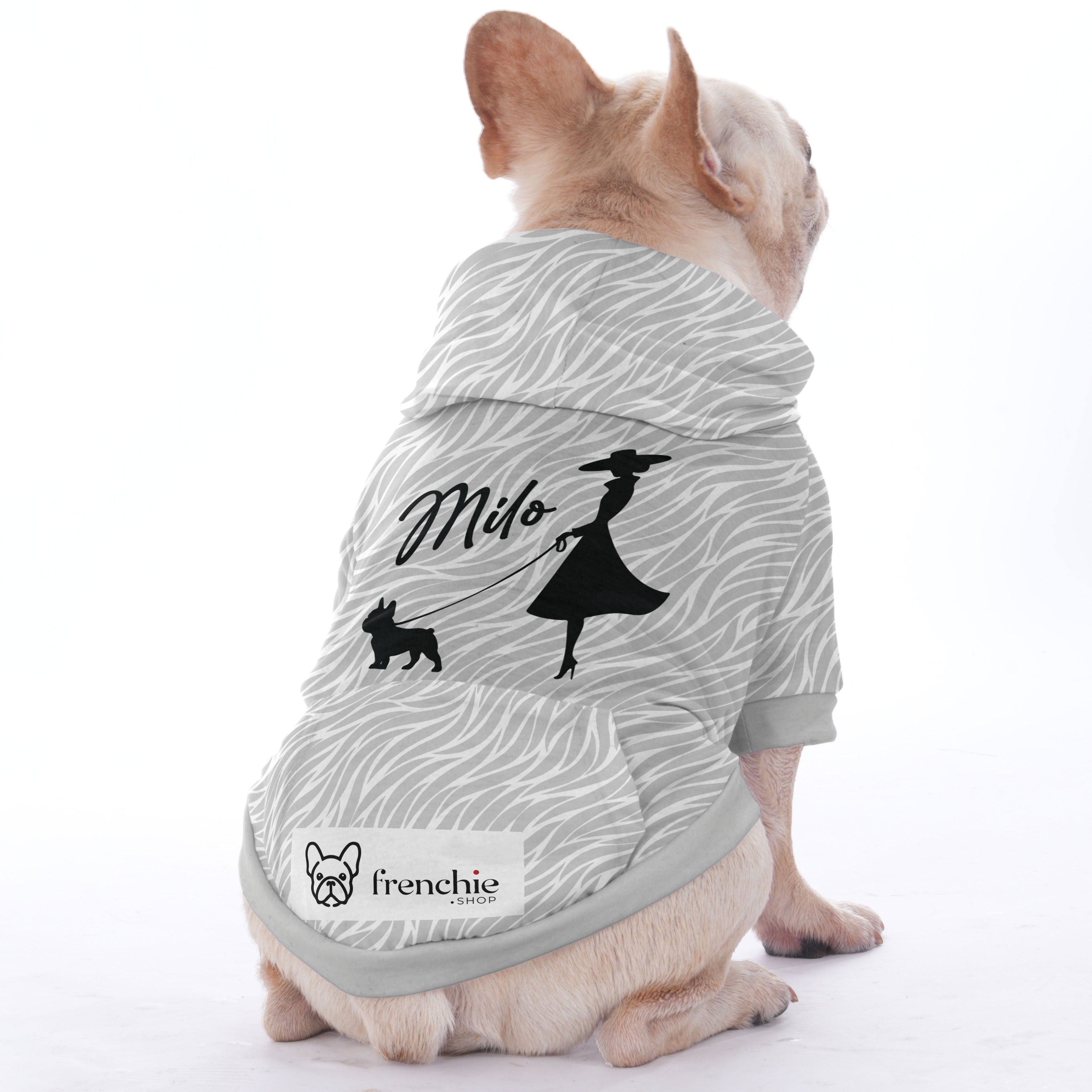 Custom French Bulldog Hoodies featuring Your Dog's Name | Frenchie Shop Original