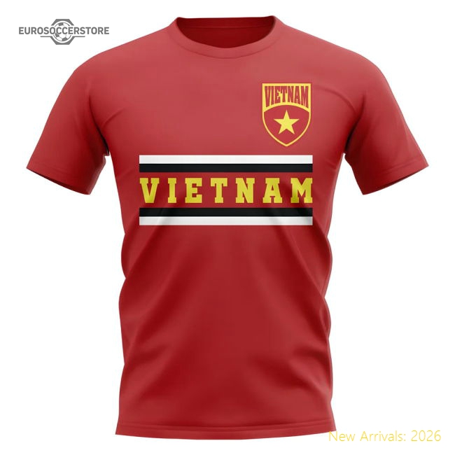 Vietnam Core Football Country T-shirt (red) - Excellent Value