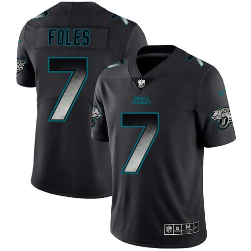 NFL J J Jaguars #7 Nick Foles Black Smoke Jersey - High Quality