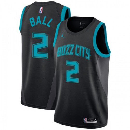 Nike Charlotte Hornets #2 LaMelo Ball Black Youth NBA Jordan Swingman City Edition 2018/19 Jersey Youth