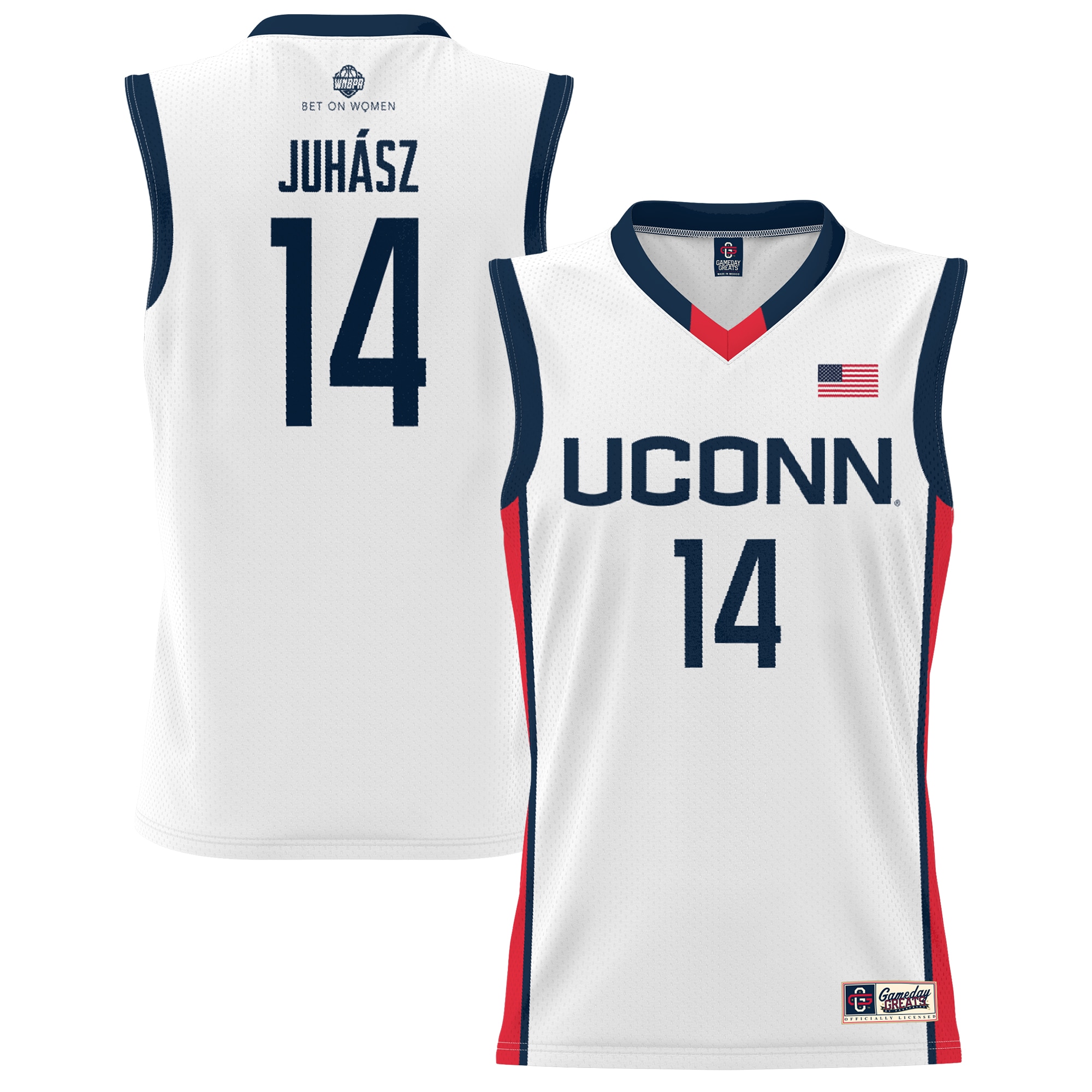[DDG] Dorka Juhasz UConn Huskies GameDay Greats Youth Lightweight Basketball Alumni Jersey - White