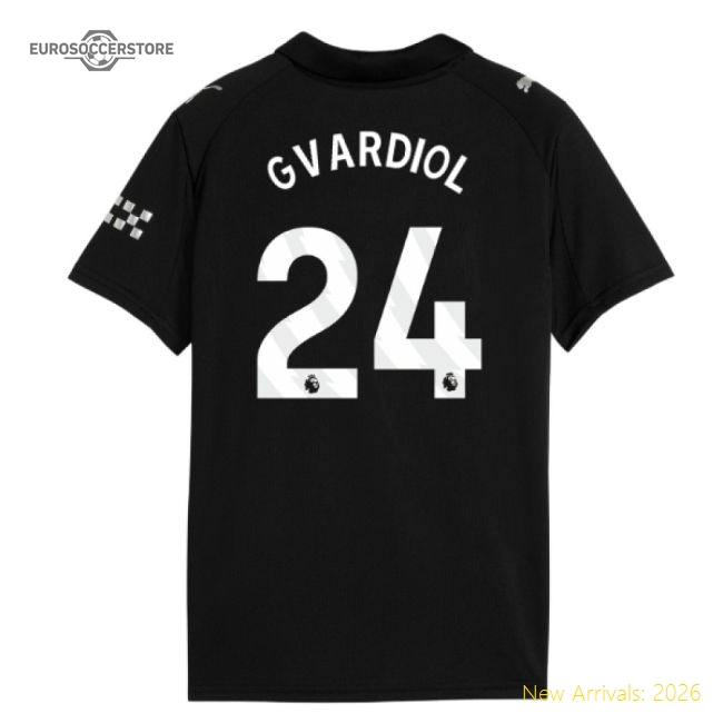 High-Quality Mini Kit Gvardiol 24 2025-2026 Man City Away
