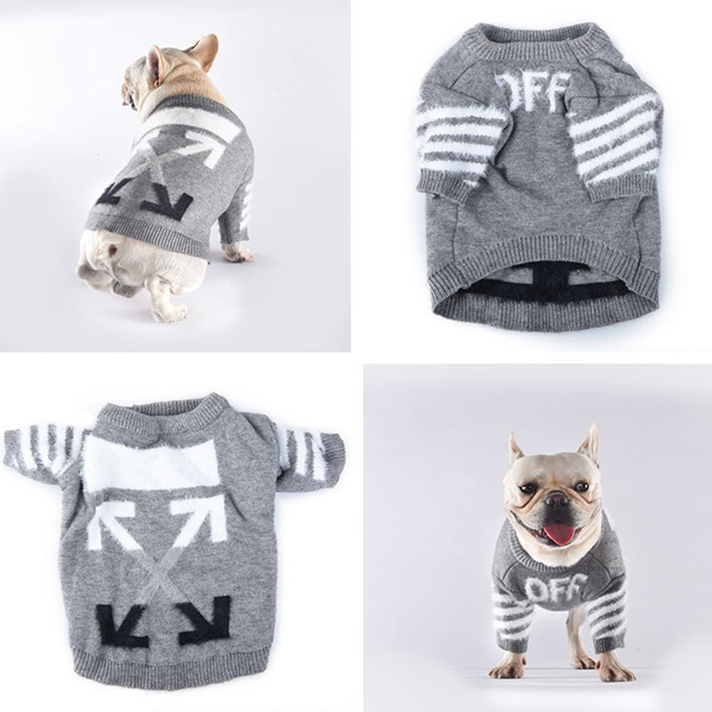 French Bulldog Knitted Winter Sweater For French Bulldog (ws313) Warm Dog Outfit
