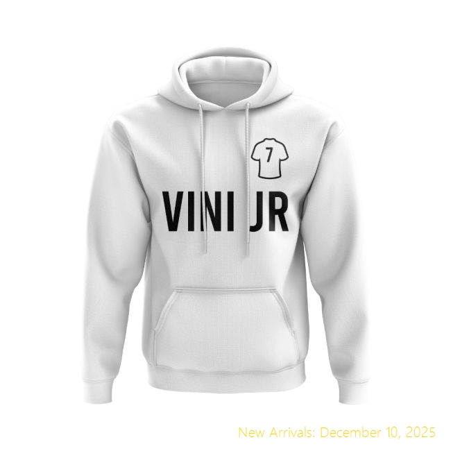 Durable RM Vini Jr Real Madrid Number Hoody (White) - Great Deal