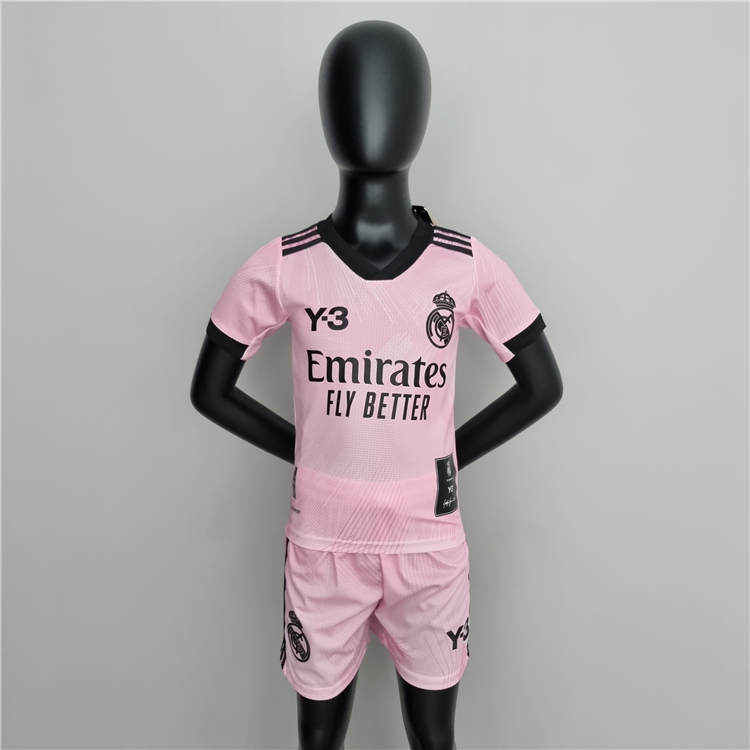 Moisture Wicking KidsYouth Real Madrid X Y3 2223 Pink Soccer Football