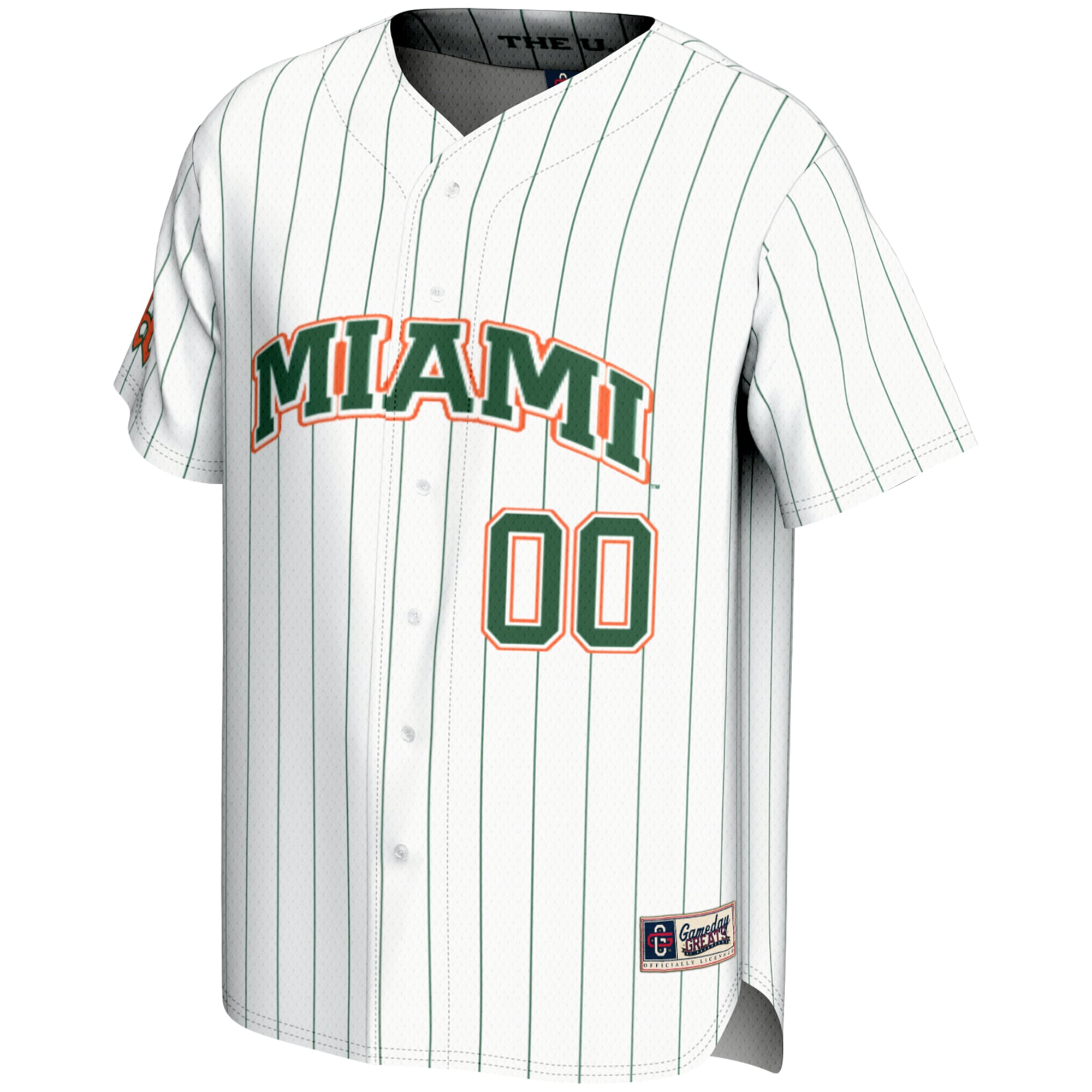 Miami Hurricanes GameDay Greats NIL Pick-A-Player Lightweight Baseball Jersey - White