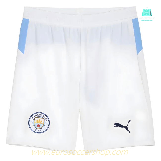 2025-2026 Man City Home Shorts (White)