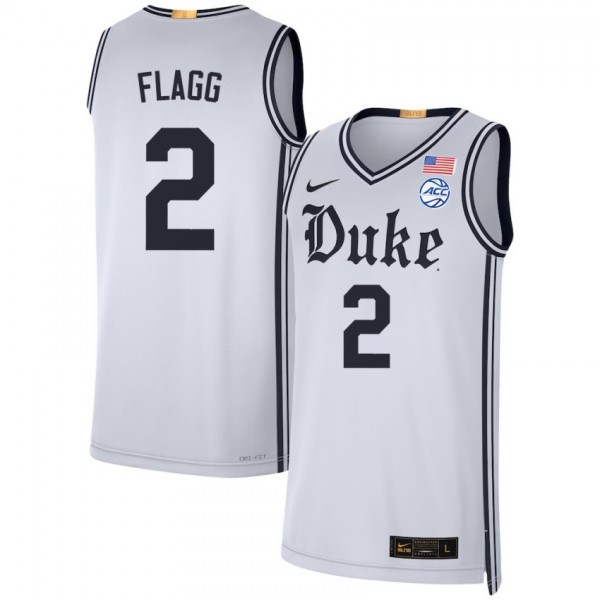 Men Duke Blue Devils #2 Cooper Flagg Team White Nike Stitch Jerseys