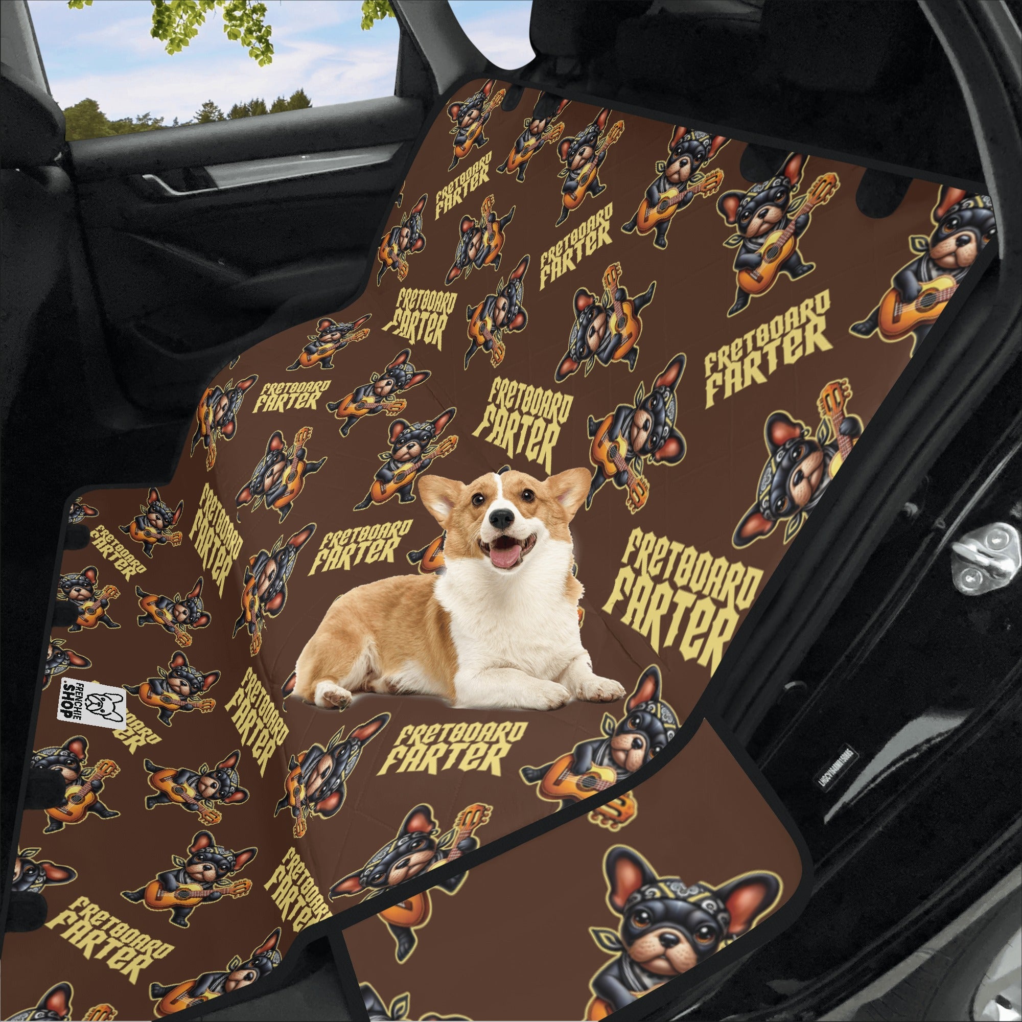 Fretboard Farter - Car Pet Seat Covers for french bulldog