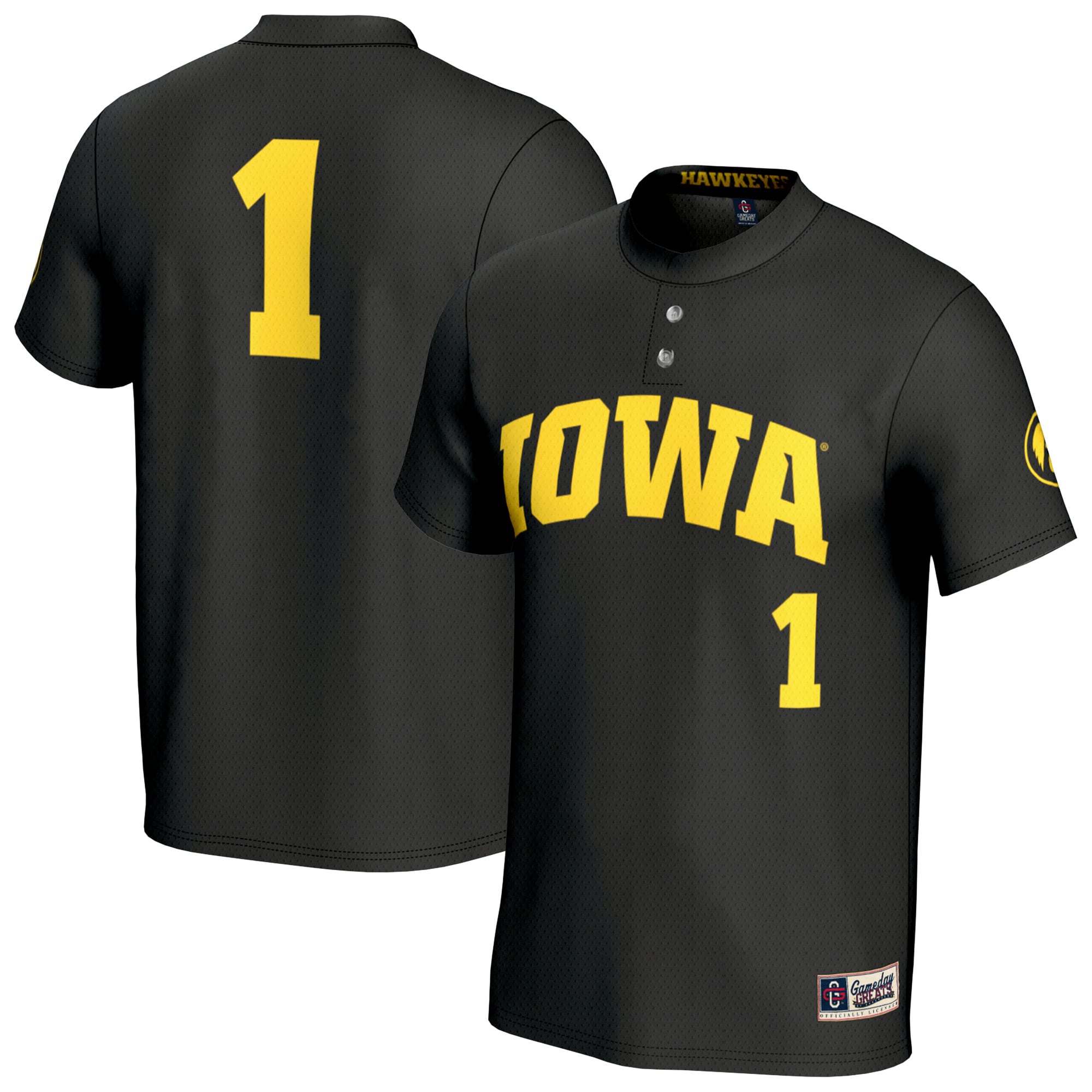 Iowa Hawkeyes GameDay Greats Youth Lightweight Softball Fashion Jersey - Black
