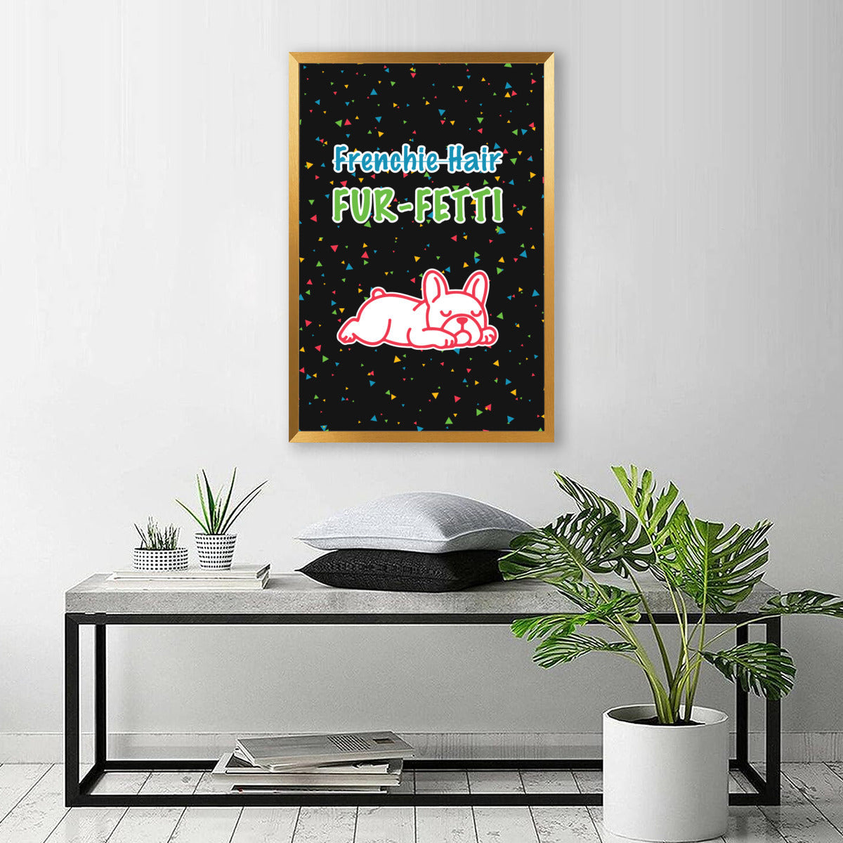 Fashion-Forward Fur-fetti - Vertical Framed Poster • Wall Decoration ...