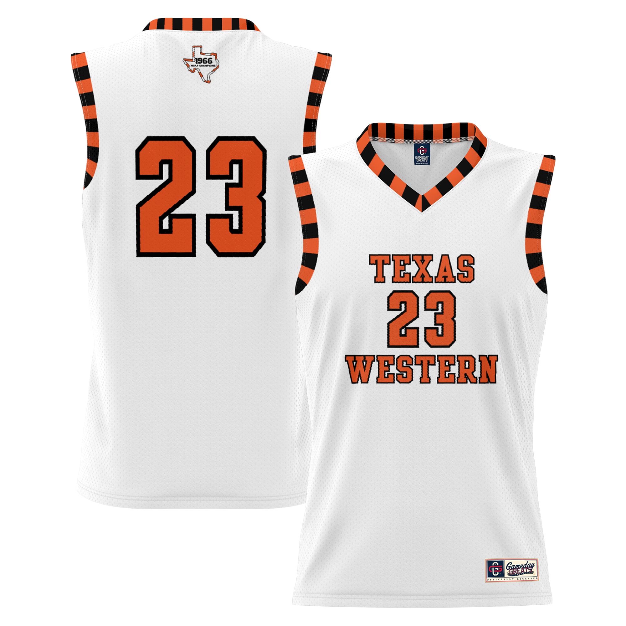 [NJP] UTEP Miners GameDay Greats Throwback Basketball Jersey - White