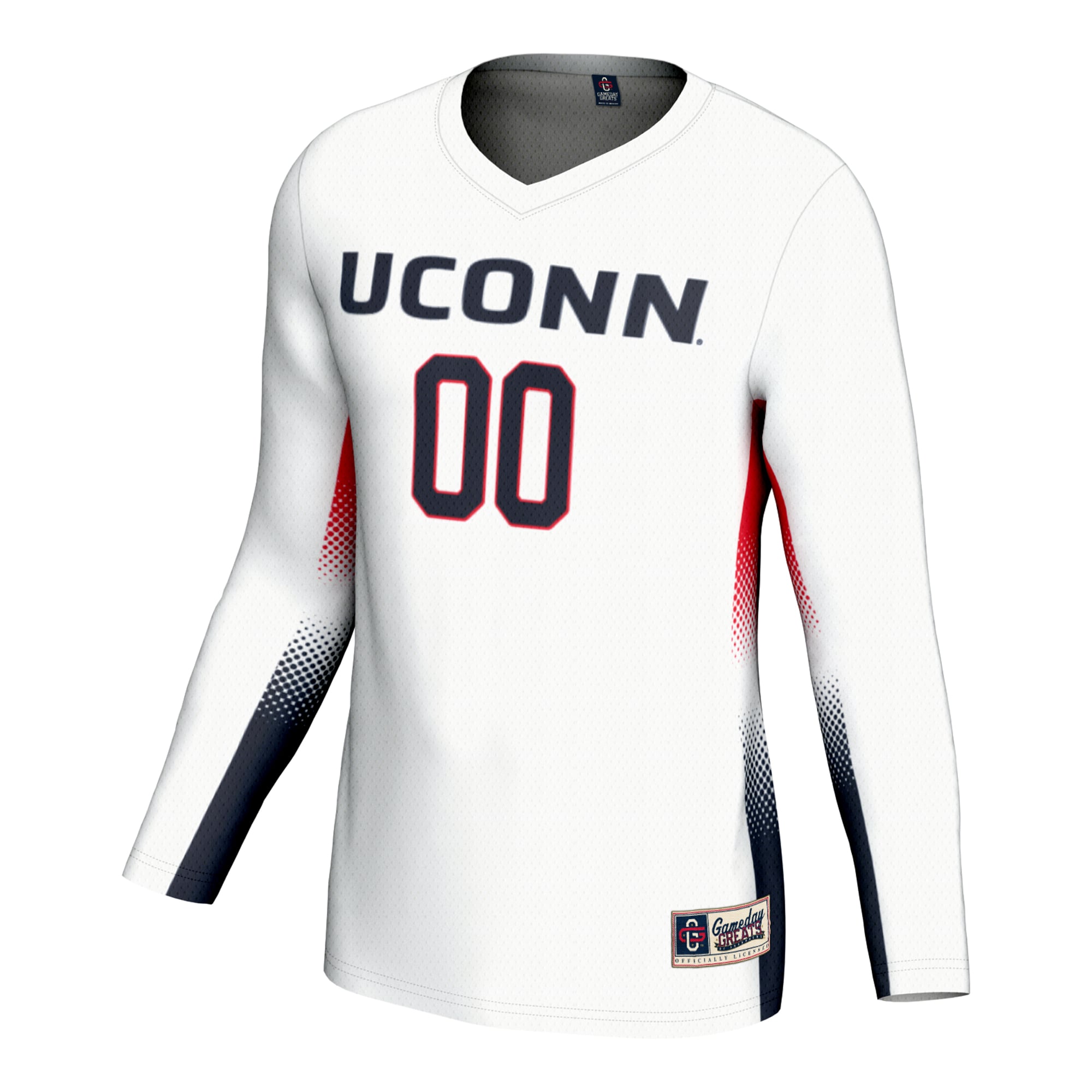 UConn Huskies GameDay Greats Unisex NIL Lightweight Volleyball Jersey - White