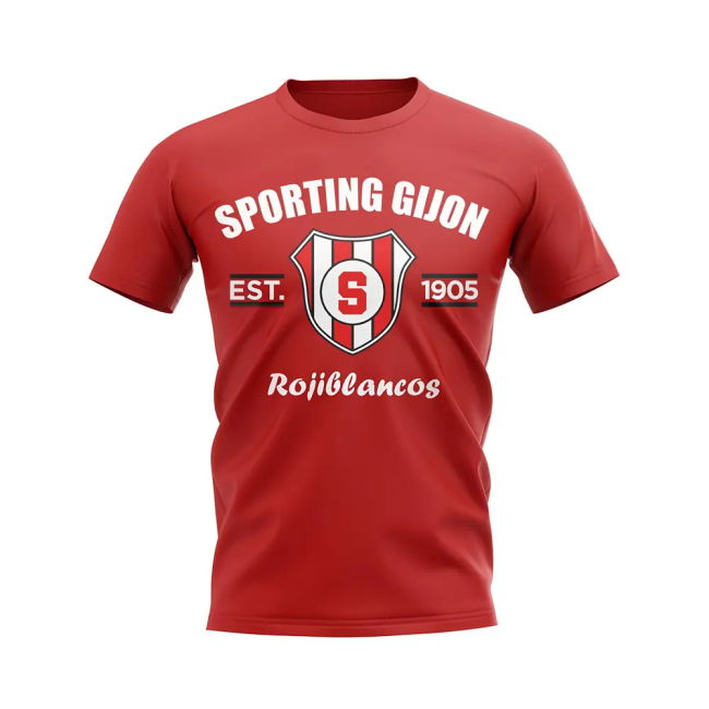 Sporting Gijon Established Football T-Sh - Best - Pro- Elite- EliteGrade