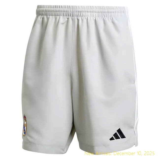 2025-2026 Real Madrid Home Shorts - Authentic Uniform - White Color