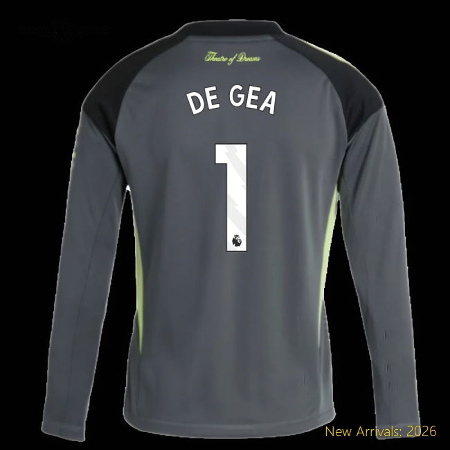 2025-2026 Man Utd Home Goalkeeper Shirt (Grey) - Kids (De Gea 1)