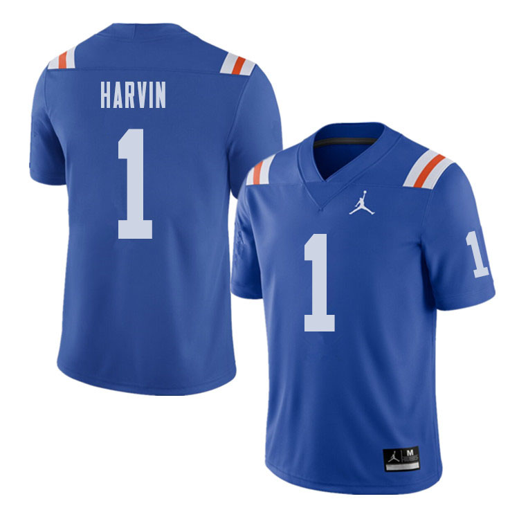 Men's None #1 Percy Harvin Blue 2024 team authorized game day Jersey