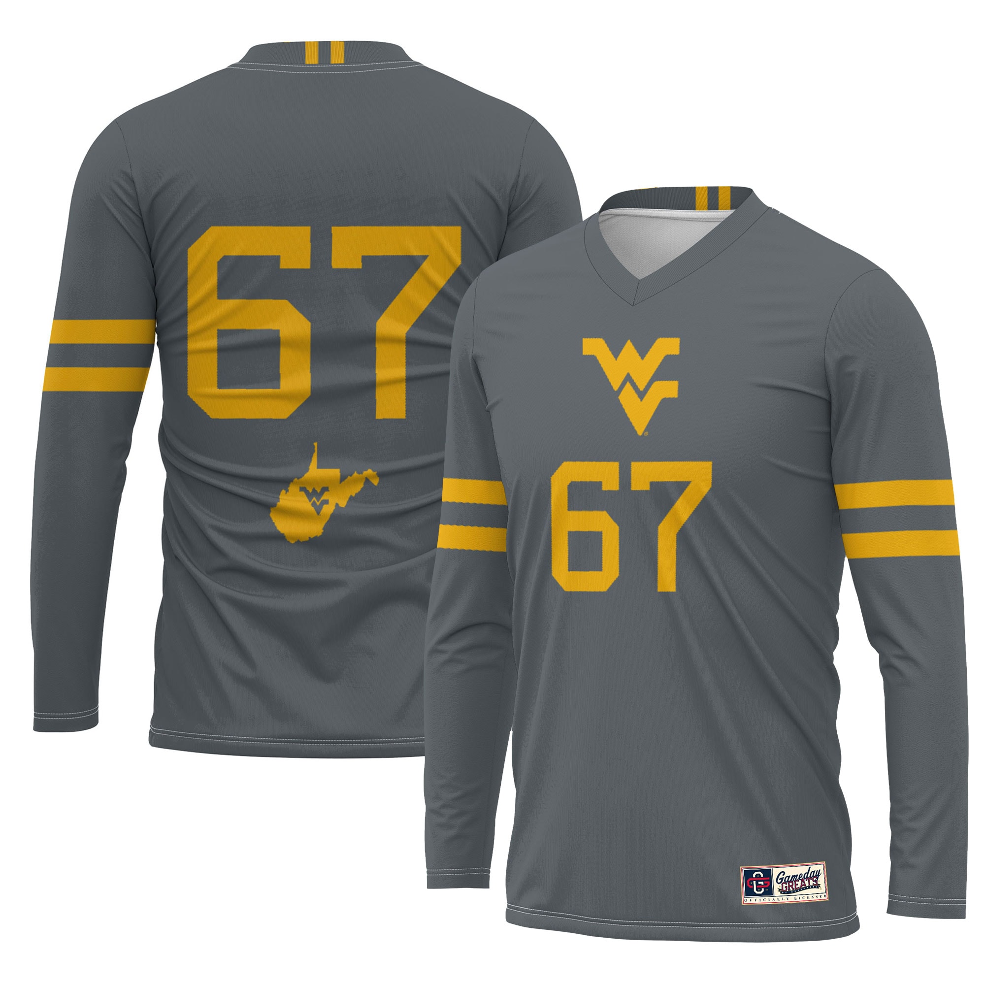 [NJP] Women's West Virginia Mountaineers GameDay Greats Lightweight Volleyball Jersey - Gray