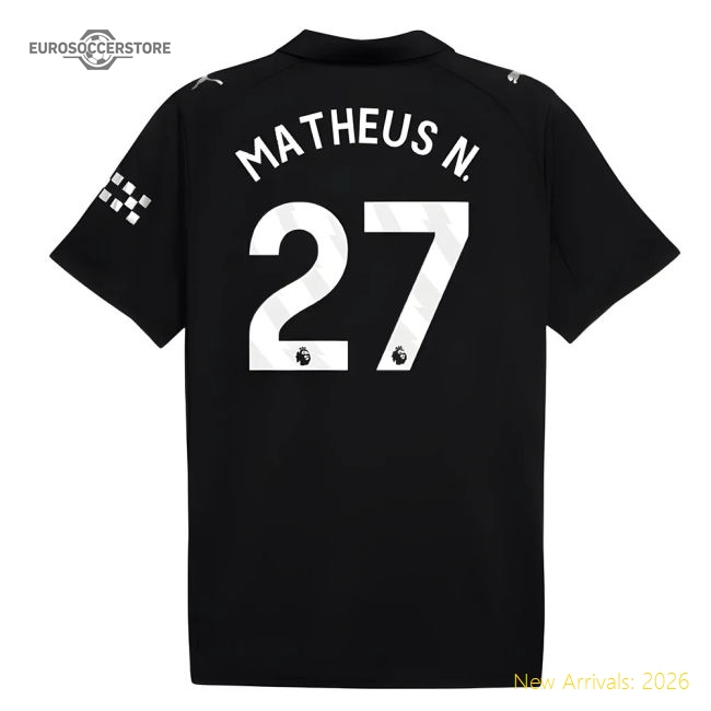 Top-Grade 2025-2026 Man City Away Uniform Matheus N. 27