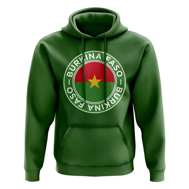 Championship Burkina Faso Football Badge Hoodie (Green)