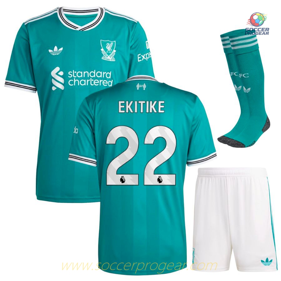 Liverpool Third Youth Kit Team Jersey 2025-2026 Season Ekitike