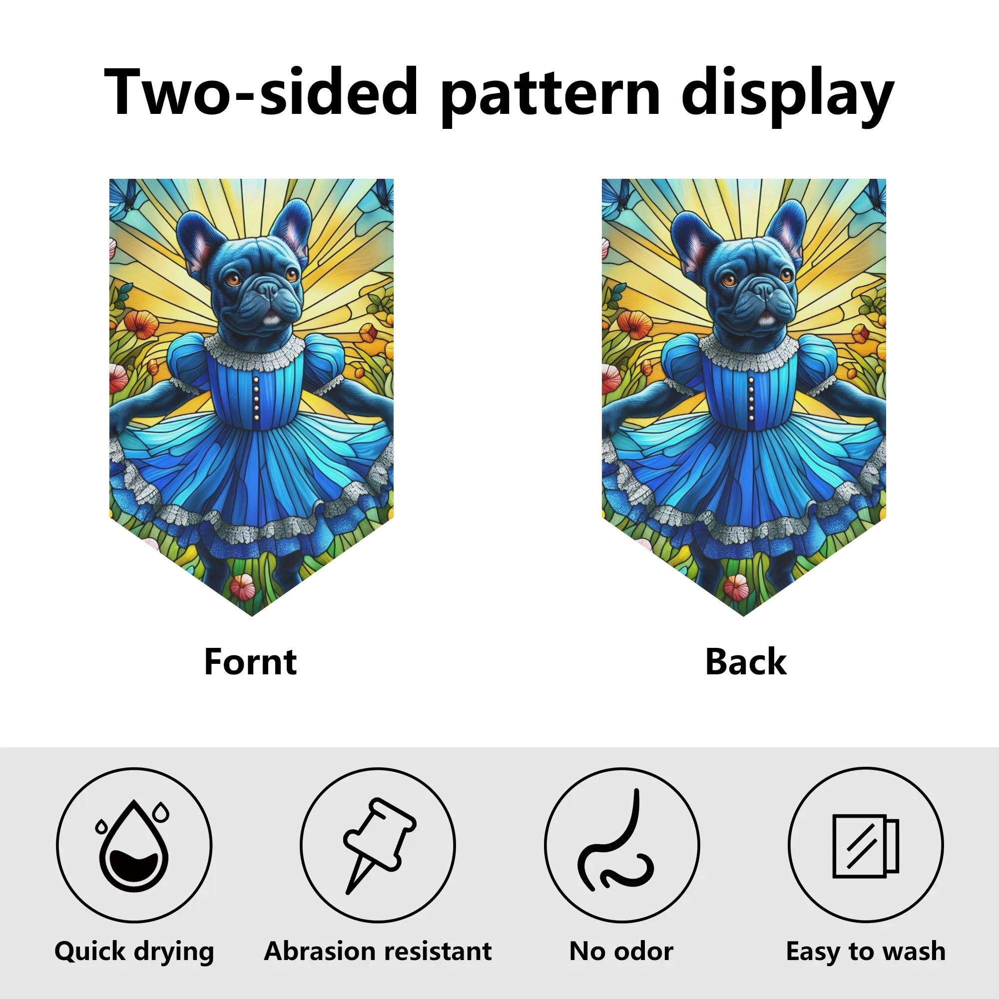 Durable Frenchie-Fan Potato - Garden Flag Banner for Fashion Lovers