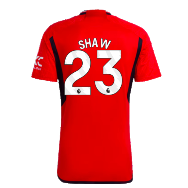 Adult 2023-2024 Man Utd Home Shirt (Shaw 23)