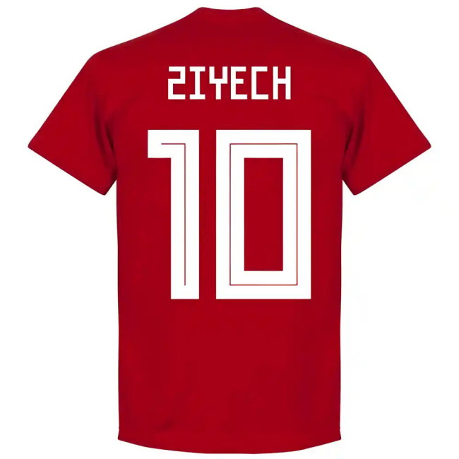 Morocco Ziyech 10 Team T-Shirt - Red