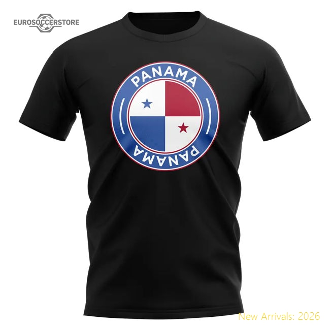 Superior Panama Football Badge T-shirt (black) - Reasonable Price