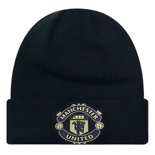 Man Utd Black Cuff Beanie