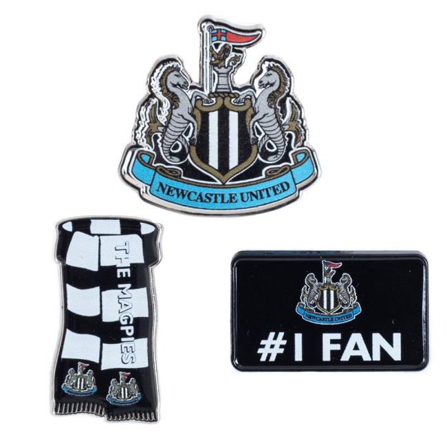 Newcastle United FC 3pc Badge Set - high quality