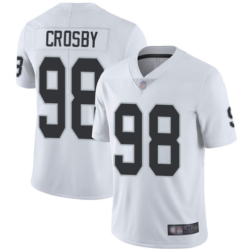 Official NFL Oakland Raiders #98 Maxx Crosby White Limited Jersey