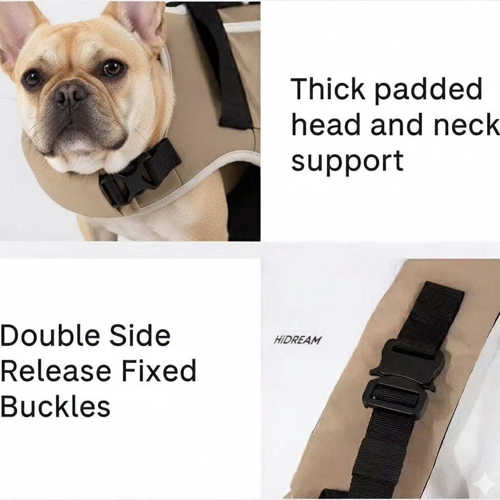 PawVoyage Frenchie Backpack Carrier – Soft Hands-Free Dog Backpack