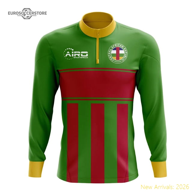 Central African Republic Concept Football Half Zip Midlayer Top (gr