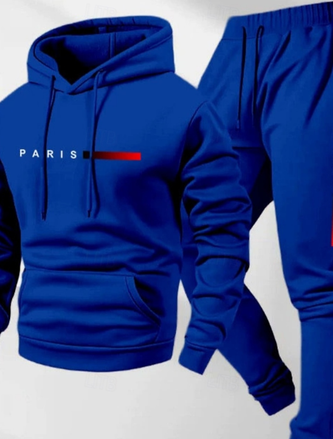 Men's 2 Piece Tracksuit Sports Sweatpants Hooded Sweatshirt with