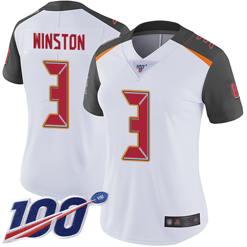 Authentic NFL T B Buccaneers #3 Jameis Winston White Limited Jersey