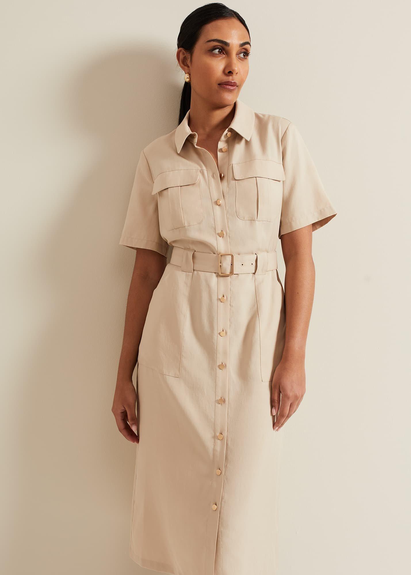 Petite Willow Utility Midi Dress